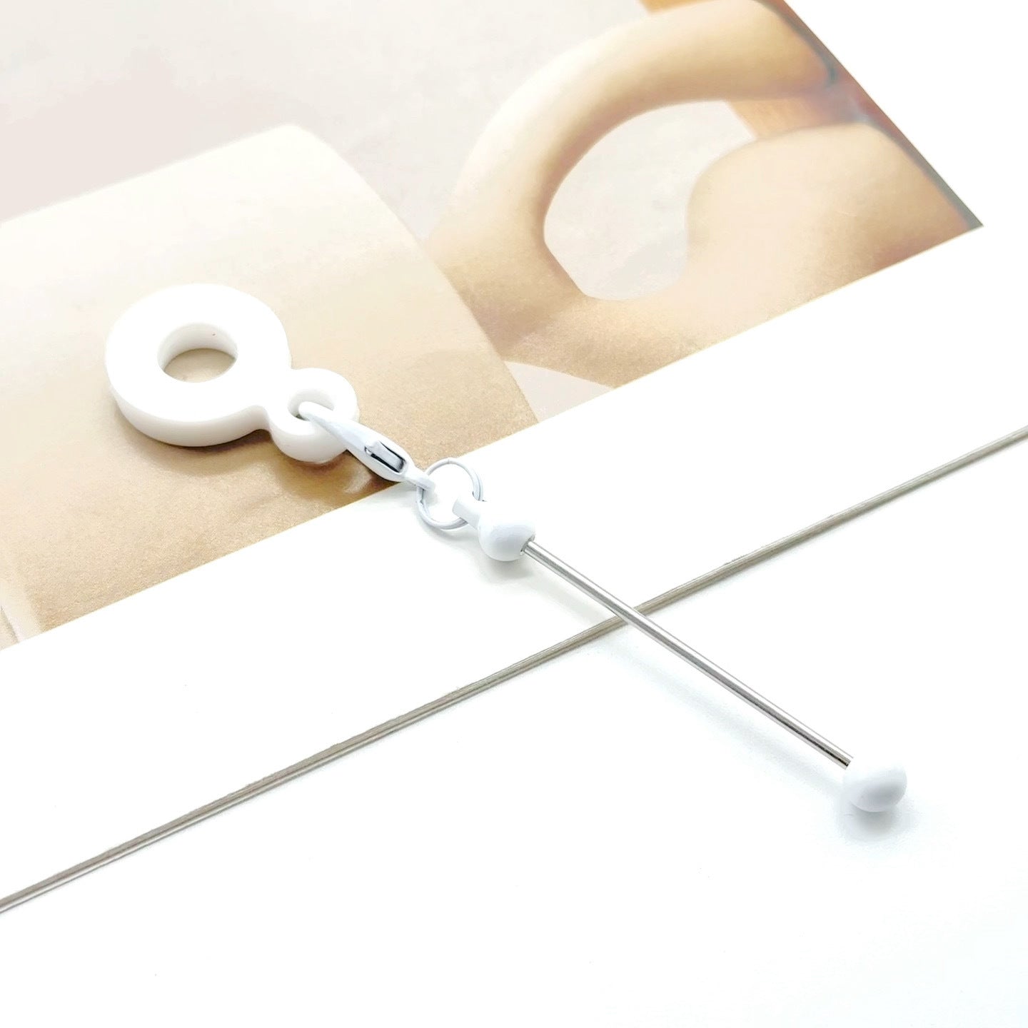 Wholesale Silicone DIY Beadable Straw 8-10mm Silicone Straw Keychain Accessories